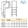 Лестница Aquaviva Standard ST-315 (3 ступ.) - wod-mir.ru - Екатеринбург 