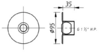 Форсунка стеновая возвратная 1 1/2" НР (под плитку), AISI-304, Акватехника АТ 03.02 - wod-mir.ru - Екатеринбург 