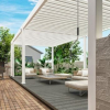 Пергола Aquaviva Авангард 6х3,6м, Белая (руч. упр. ламелями, отдельностоящая) - wod-mir.ru 