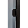 Дверь стеклянная Grandis GS 9х21 - графит, чёрный профиль (для SPA) - wod-mir.ru 