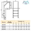 Лестница Aquaviva Standard ST-315 (3 ступени) - wod-mir.ru - Екатеринбург 