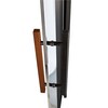 Дверь стеклянная Grandis GS 8х19 - графит, чёрный профиль (для сауны) - wod-mir.ru 