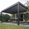 Пергола Aquaviva Авангард Макс 4х4м, Антрацит (монтаж к стене, руч. упр. ламелями) - wod-mir.ru 