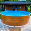 Бассейн Лагуна 7х1,25м круглый, светлое дерево - wod-mir.ru 