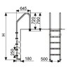 Лестница Pool King L203A, широкий борт (3 ступени) - wod-mir.ru 