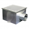 Донный слив RunwillPools Р4-09L квадратный, 200х200х120, AISI-316 (под плитку) - wod-mir.ru 