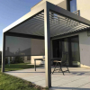 Пергола Aquaviva Авангард Макс 4х4м, Антрацит (монтаж к стене, руч. упр. ламелями) - wod-mir.ru 