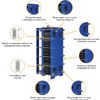 Теплообменник пластинчатый Techno System 140кВт, AISI-316 - wod-mir.ru - Екатеринбург 