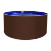 Бассейн Лагуна 7х1,25м круглый, темный шоколад - wod-mir.ru 
