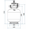 Фильтр Aquaviva P450, 8м³/ч, д.450мм - wod-mir.ru 