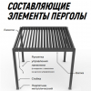 Пергола Aquaviva Лайт 4х3м, Антрацит (отдельностоящая) - wod-mir.ru 