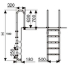 Лестница Pool King M203, 3 ступени, AISI-304 - wod-mir.ru 