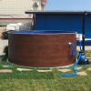 Бассейн Лагуна 2,5х1,25м круглый, темное дерево - wod-mir.ru 
