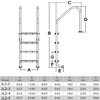 Лестница Jcaqua JL2-4S, 4 ступени, AISI-316 - wod-mir.ru 