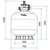 Фильтр Aquaviva P700, 19м³/ч, д.703мм - wod-mir.ru - Екатеринбург 