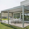 Пергола Aquaviva Авангард 5,3х3,6м, Белая (монтаж к стене, руч. упр. ламелями) - wod-mir.ru 