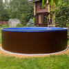 Бассейн Лагуна 4х1,25м круглый, темный шоколад - wod-mir.ru 