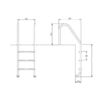 Лестница Hayward Standard PI4HF широкий борт, AISI-304 (4 ступени) - wod-mir.ru - Екатеринбург 