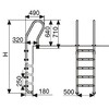 Лестница Pool King F203A, 3 ступени, (узкий борт) - wod-mir.ru - Екатеринбург 