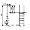 Лестница Pool King M204A узкий борт (4 ступени) - wod-mir.ru - Екатеринбург 