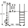 Лестница Pool King M202, 2 ступени, AISI-316 - wod-mir.ru 