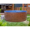 Бассейн Лагуна 5,5х1,25м круглый, тёмное дерево - wod-mir.ru 