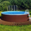 Бассейн Лагуна 4,5х1,25м круглый, темный шоколад - wod-mir.ru 