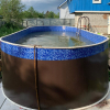 Бассейн Лагуна 6х4х1,25м овальный, темный шоколад - wod-mir.ru 