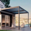 Пергола Aquaviva Модерн 4х3м, Антрацит (монтаж к стене, руч. упр. ламелями) - wod-mir.ru 