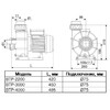 Насос Pool King BTP-2200, 220В, 48,9м³/ч, 2,8кВт, без префильтра - wod-mir.ru - Екатеринбург 