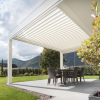 Пергола Aquaviva Авангард Макс 4х4м, Белая (монтаж к стене, руч. упр. ламелями) - wod-mir.ru 
