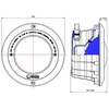 Корпус прожектора Aquaviva PAR56 NP300-S S/S с накладкой, латунные вставки (универсальный) - wod-mir.ru 