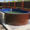 Бассейн Лагуна 7х3,5х1,25м овальный, темный шоколад - wod-mir.ru 