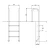Лестница Hayward Muro IM4HF узкий борт, AISI-316 (4 ступени) - wod-mir.ru - Екатеринбург 