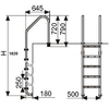 Лестница Pool King L204, 4 ступени, AISI-304 - wod-mir.ru 