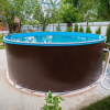 Бассейн Лагуна 7х1,25м круглый, темный шоколад - wod-mir.ru 