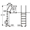 Лестница Pool King F204, 4 ступени, AISI-304 - wod-mir.ru 