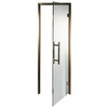 Дверь стеклянная Grandis GS 7х21 - прозрачная, бронзовый профиль (для сауны) - wod-mir.ru 