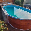 Бассейн Лагуна 12х6х1,25м овальный, светлое дерево - wod-mir.ru 