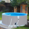 Бассейн Лагуна 3,5х1,25м круглый, светло-серый - wod-mir.ru 