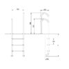 Лестница Hayward Asymmetric Muro MAI4HF узкий борт, AISI-304 (4 ступени) - wod-mir.ru - Екатеринбург 