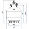 Фильтр Aquaviva P650, 15м³/ч, д.627мм - wod-mir.ru - Екатеринбург 