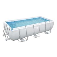 Каркасный прямоугольный бассейн Bestway Steel 56441 (404х201х100 см) с картриджным фильтром и лестницей - wod-mir.ru - Екатеринбург 