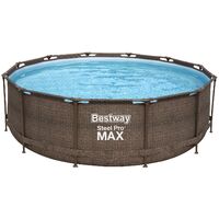 Каркасный бассейн Bestway Steel Pro Ротанг 56709 (366х100 см) с картриджным фильтром и лестницей - wod-mir.ru - Екатеринбург 