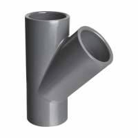 Тройник клеевой 45°, d160мм, PN16, Aquaviva - wod-mir.ru 