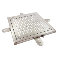 Решетка донного слива Xenozone РД.40.1, 400х400мм, AISI-304 (под плитку) - wod-mir.ru 