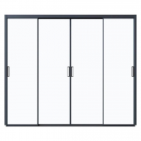 Стеклянная панель 2,35х3м на 2х направляющих c рамкой - wod-mir.ru 