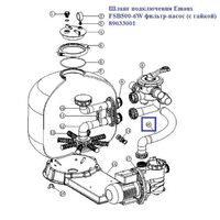 Колено 6-ти позиционного клапана Aquaviva S / SP / MFS 1.5" (125мм) - wod-mir.ru - Екатеринбург 