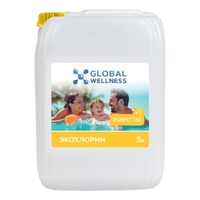 Global Wellness Экохлорин жидкий хлор, 5л - wod-mir.ru 