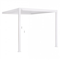 Пергола Aquaviva Авангард Макс 4х4м, Белая (монтаж к стене, руч. упр. ламелями) - wod-mir.ru 